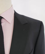 $2,995 ERMENEGILDO ZEGNA - PEAK LAPEL Black Wool Tuxedo- 48R 44W