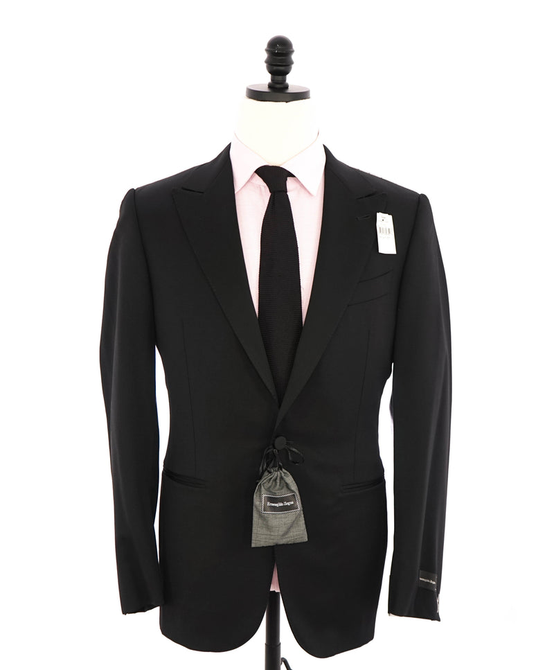 $3,995 ERMENEGILDO ZEGNA - PEAK LAPEL Tuxedo Black 2-Piece - 38S