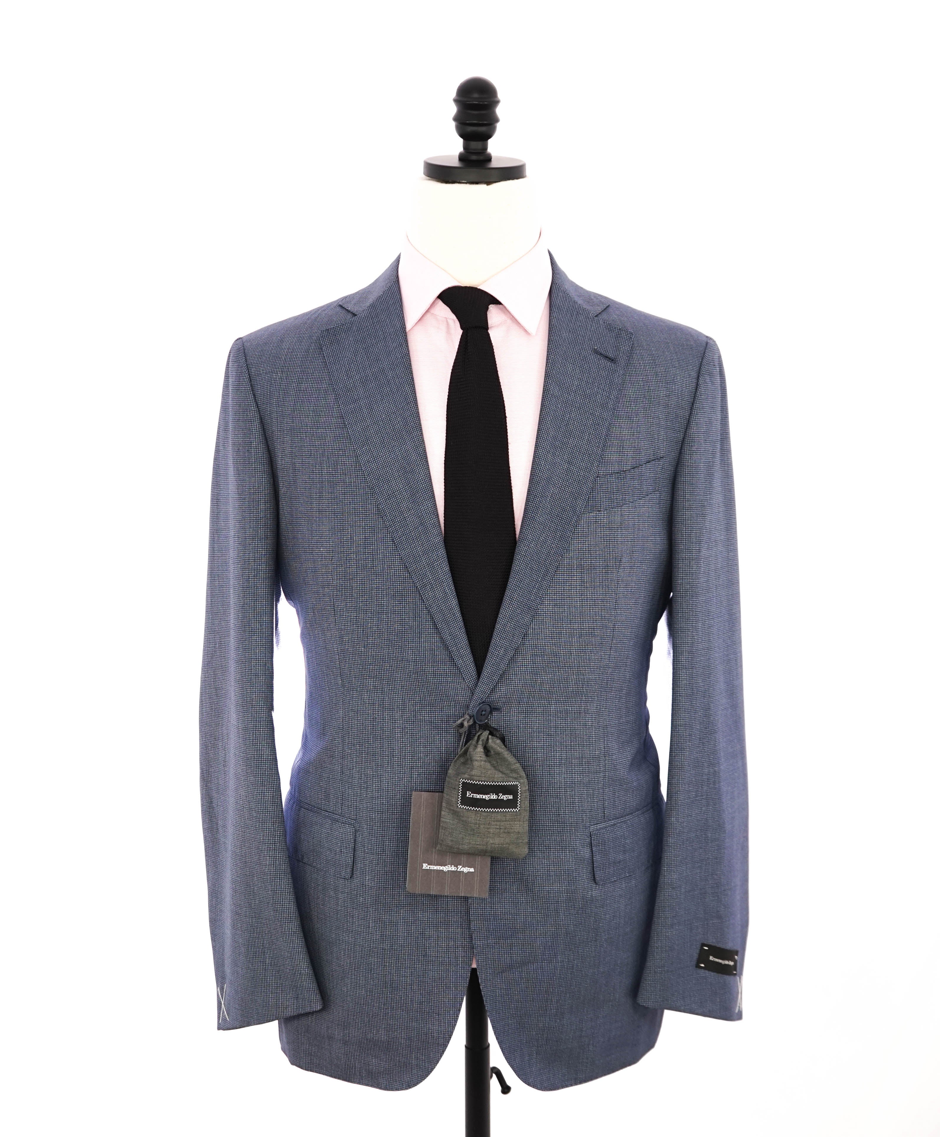 $3,495 ERMENEGILDO ZEGNA - Pastel Blue *DUO* “ZERO WEIGHT” Suit - 40R