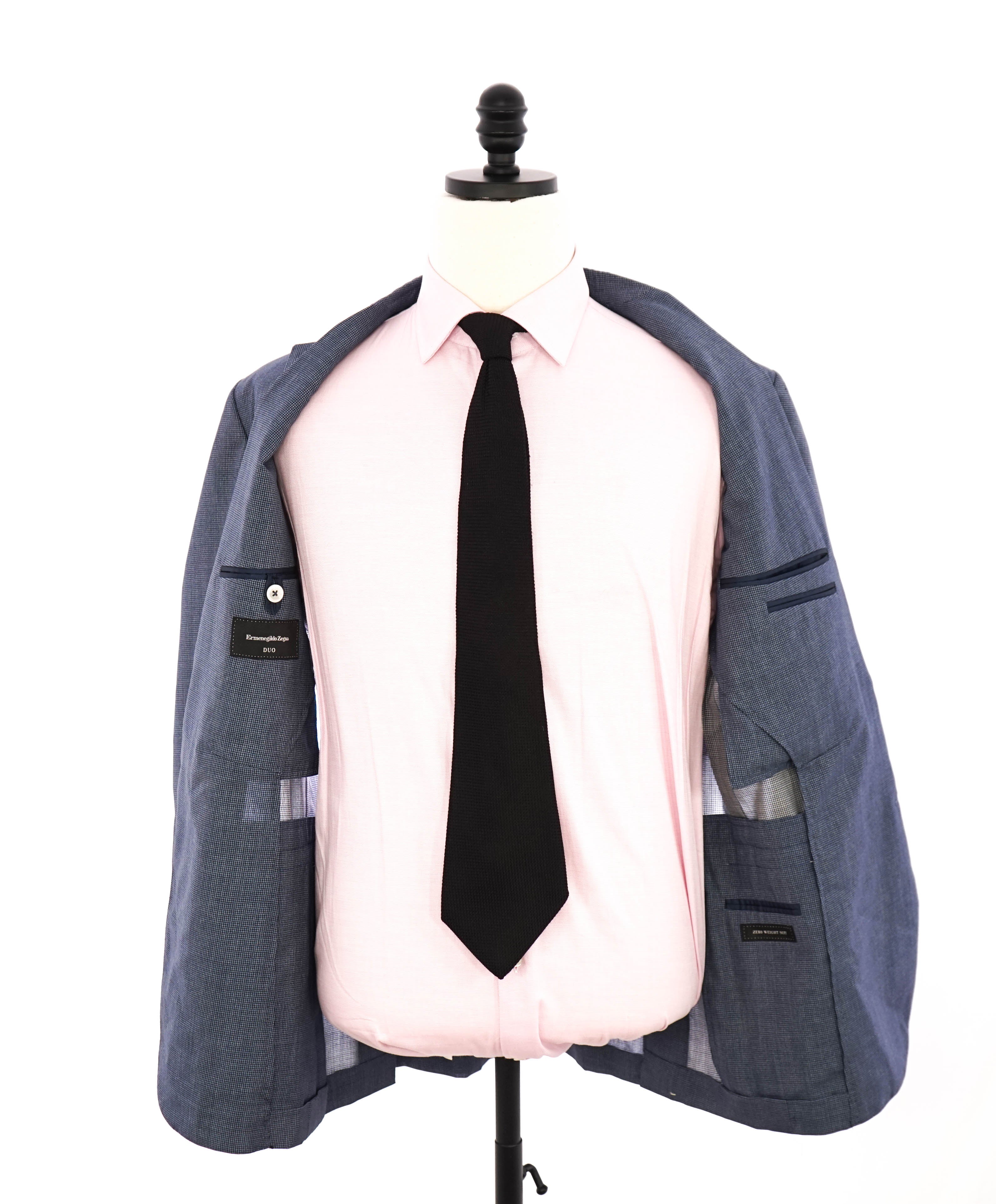 $3,495 ERMENEGILDO ZEGNA - Pastel Blue *DUO* “ZERO WEIGHT” Suit - 40R