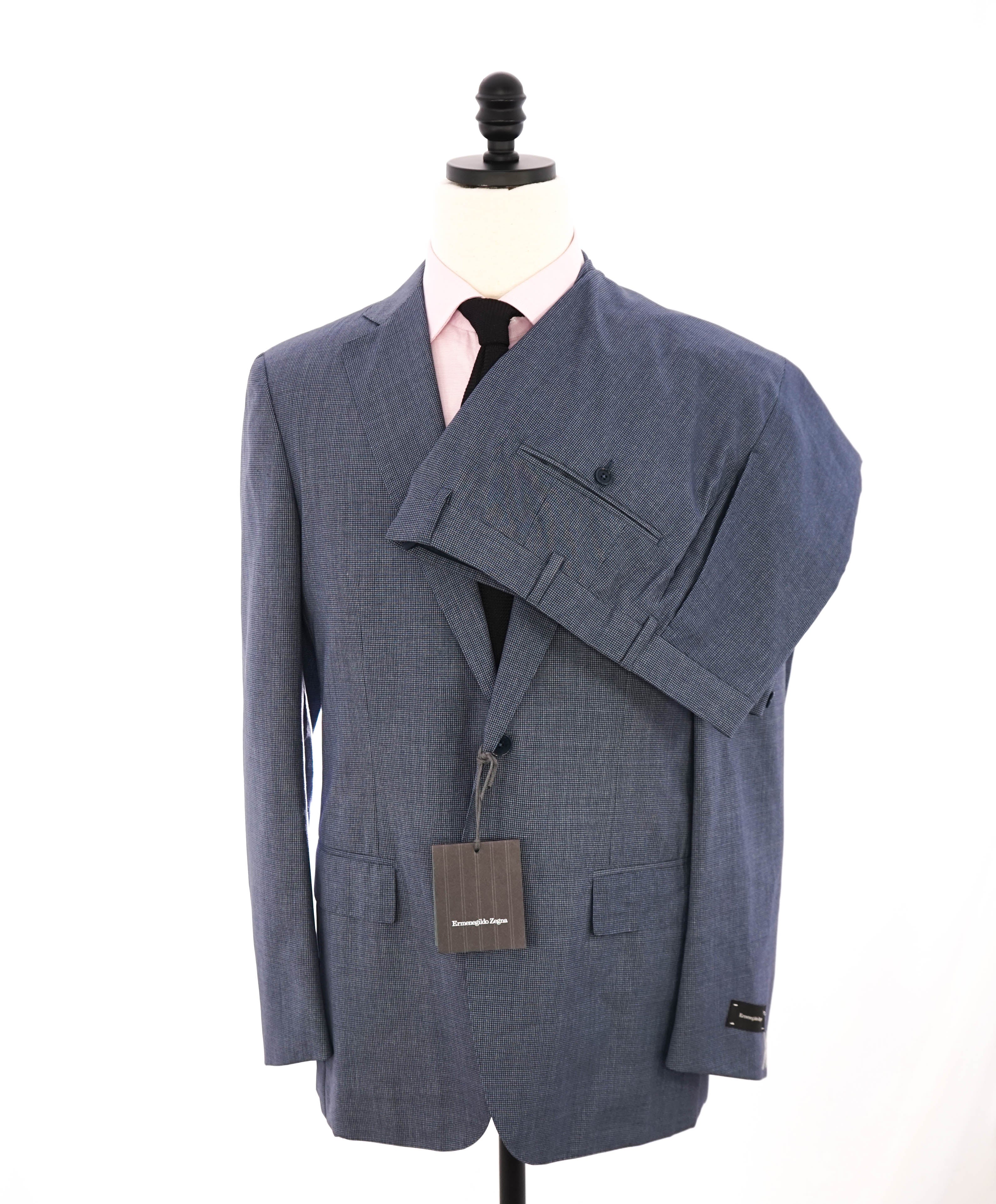 $3,495 ERMENEGILDO ZEGNA - Pastel Blue *DUO* “ZERO WEIGHT” Suit - 40R