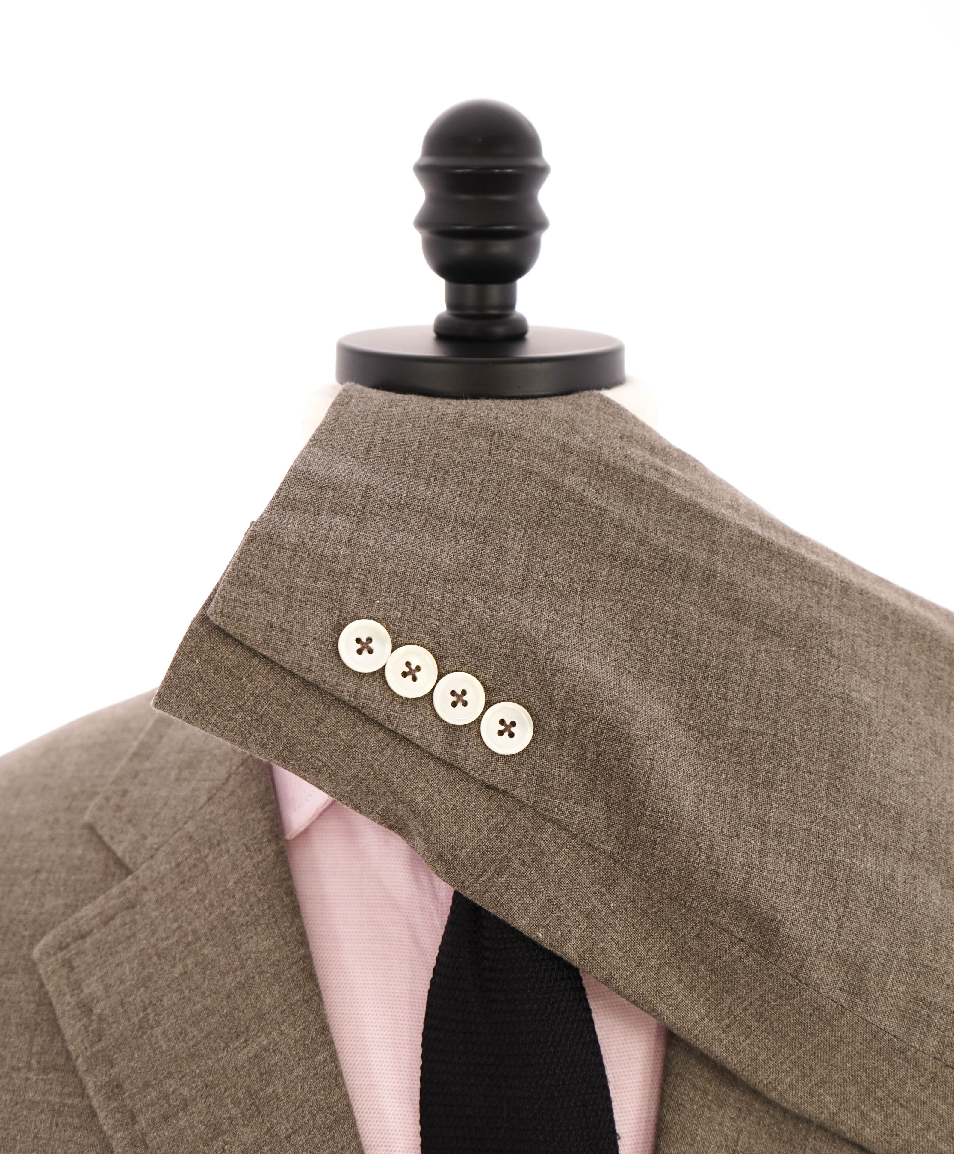 $3,295 ISAIA - "CORTINA" Taupe Patch Pocket Wool/Cotton Blazer - 46R