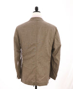 $3,295 ISAIA - "CORTINA" Taupe Patch Pocket Wool/Cotton Blazer - 46R