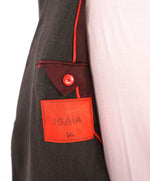 $4,995 ISAIA - PURE 100% CASHMERE Contrast Stitch Brown Blazer - 42R