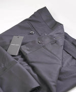 $1,295 GIORGIO ARMANI - Blue Abstract Check Flat Front Tux Dinner Pants - 40W (56EU)