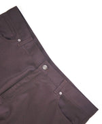 $650 ERMENEGILDO ZEGNA - Burgundy/Brown Wool 5-Pocket SLIM Dress Pants - 38W