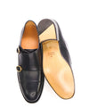 $1,190 GUCCI - GG Logo Brogue Cap Toe Monk Strap Loafers - 10.5US (10G)