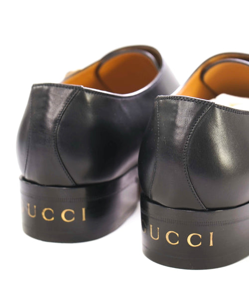 $1,190 GUCCI - GG Logo Brogue Cap Toe Monk Strap Loafers - 8.5US (8G)
