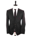 $1,395 HUGO BOSS - "TRABALDO TOGNA" Italy Stretch Fabric Black Suit - 38S
