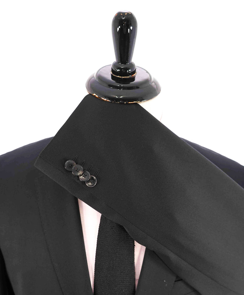 $1,395 HUGO BOSS - "TRABALDO TOGNA" Italy Stretch Fabric Black Suit - 38S