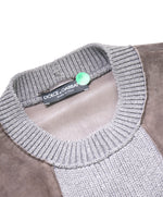 $1,995 DOLCE & GABBANA - Lamb Suede & Wool Knit Sweater - 36US (46EU)