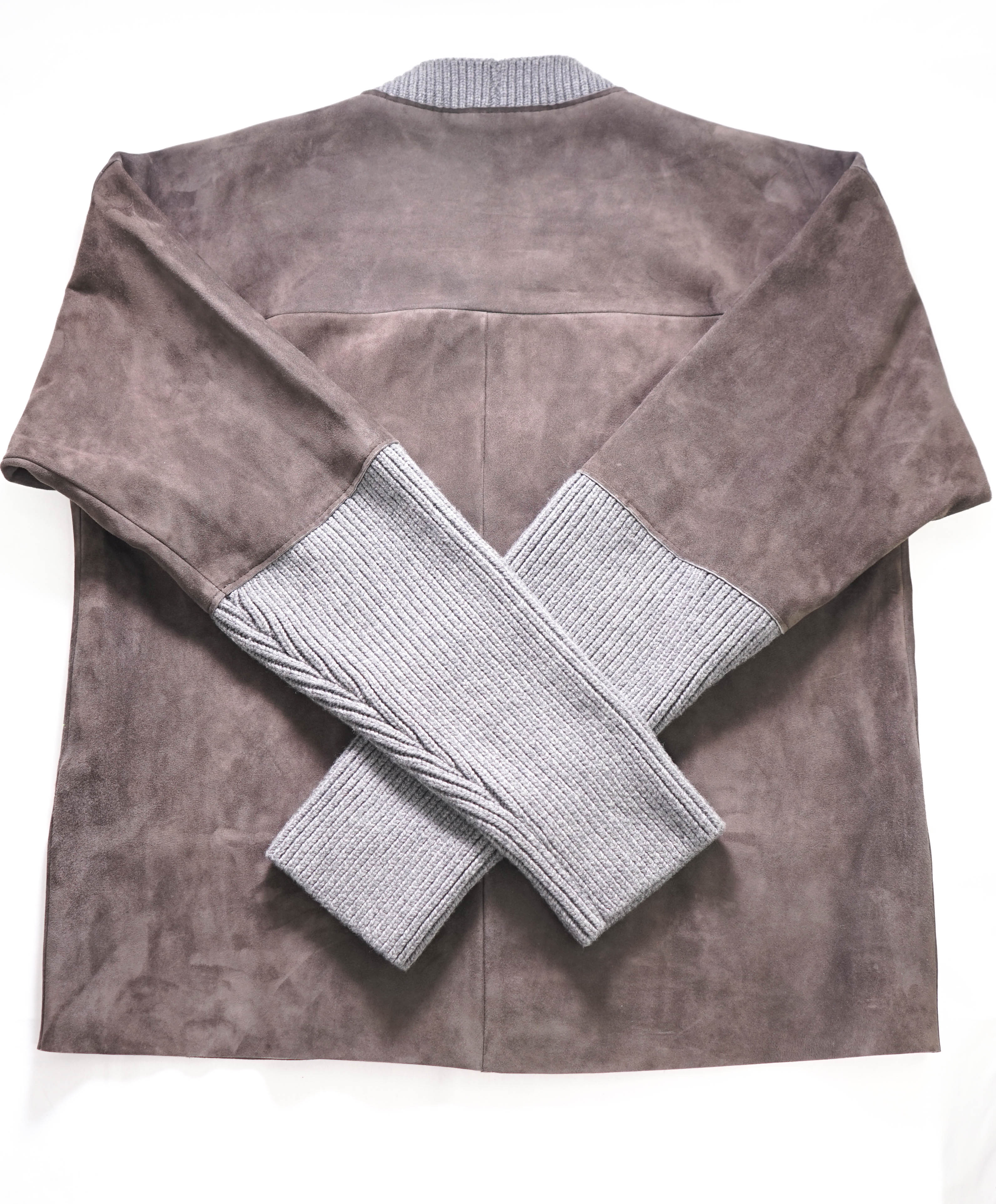 $1,995 DOLCE & GABBANA - Lamb Suede & Wool Knit Sweater - 36US (46EU)