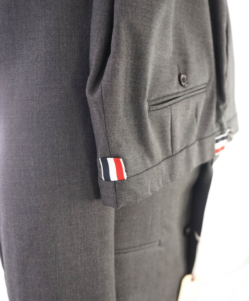 $3,795 THOM BROWNE - Charcoal 3-Piece (Matching Tie) Suit - SZ 3 (42US)