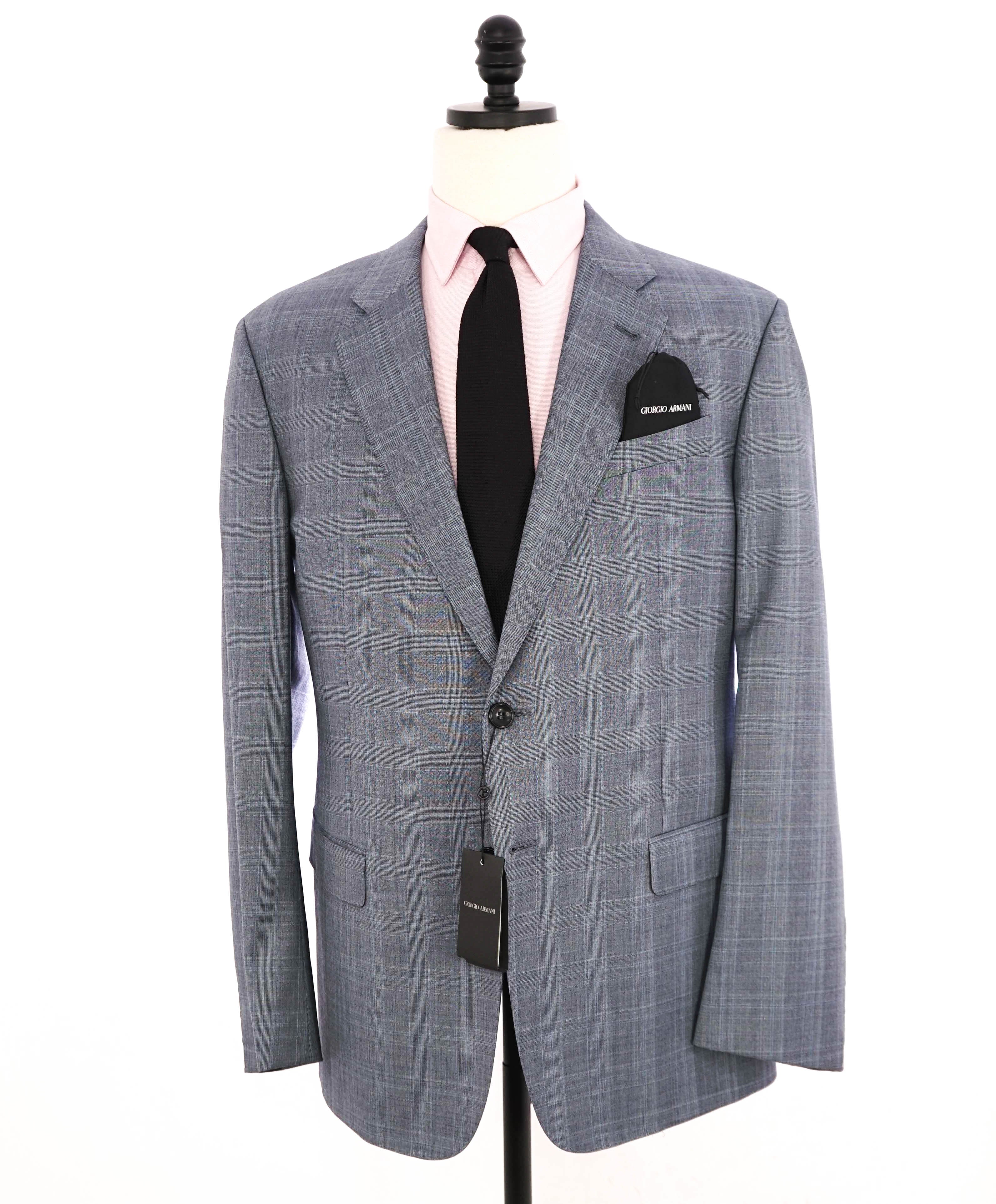$3,795 GIORGIO ARMANI - "SOFT" Powder Baby Blue Notch Lapel SUPER 150's Suit - 46R