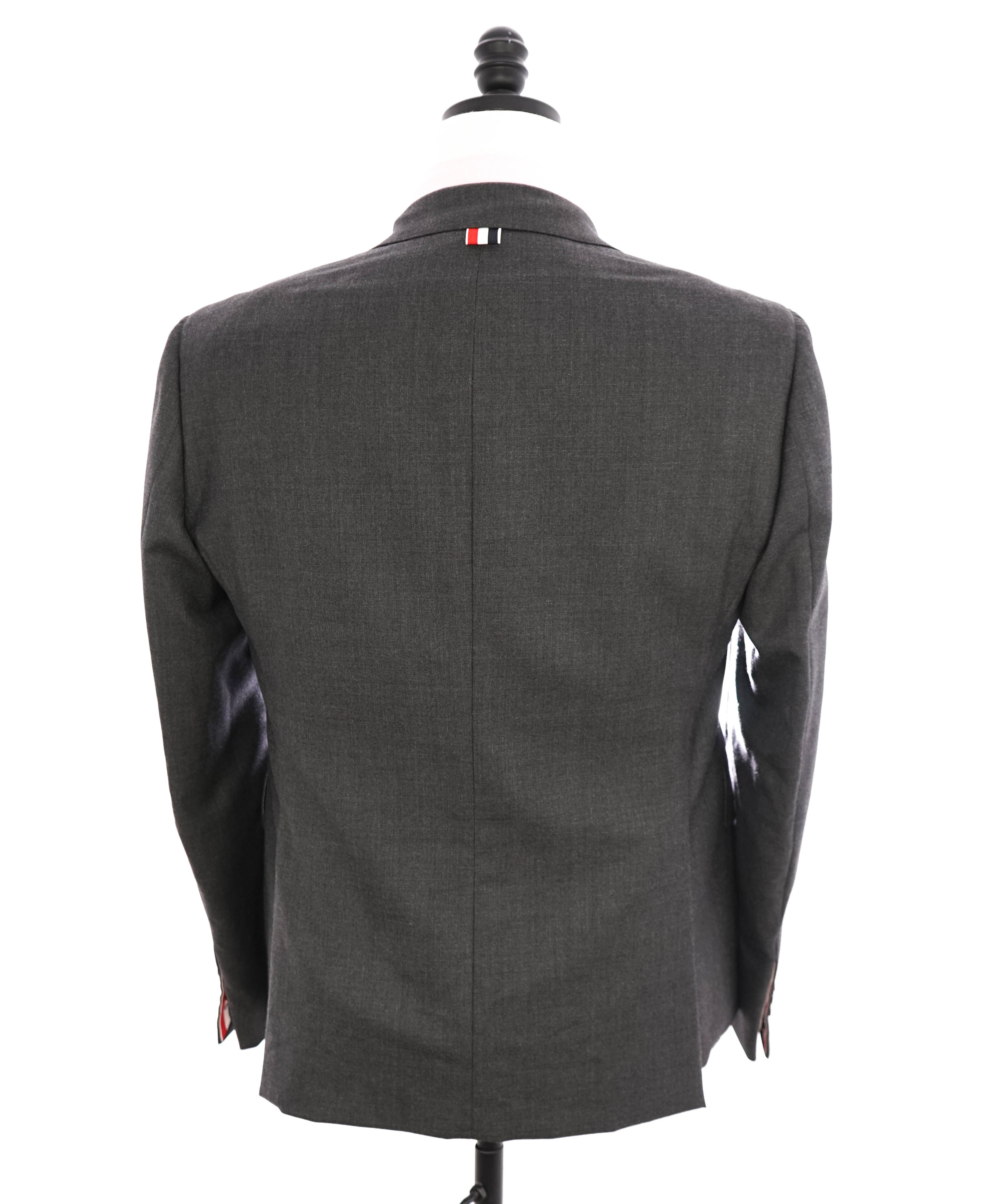 $3,795 THOM BROWNE - Charcoal 3-Piece (Matching Tie) Suit - SZ 3 (42US)