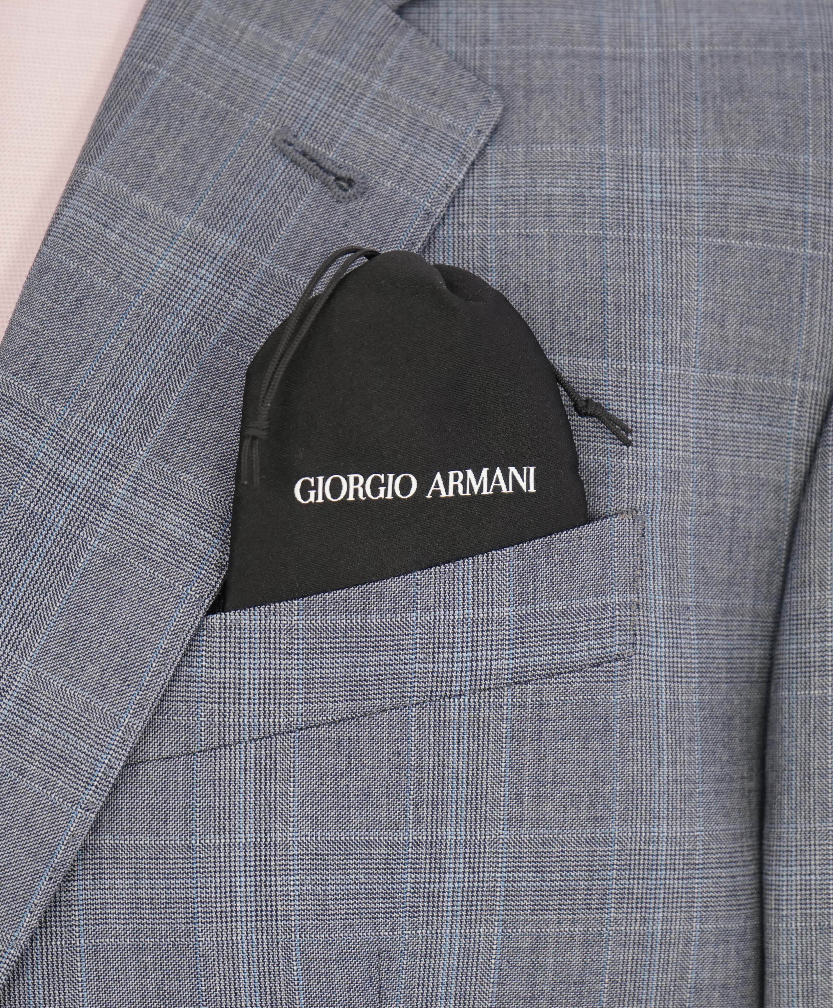 $3,795 GIORGIO ARMANI - "SOFT" Powder Baby Blue Notch Lapel SUPER 150's Suit - 46R