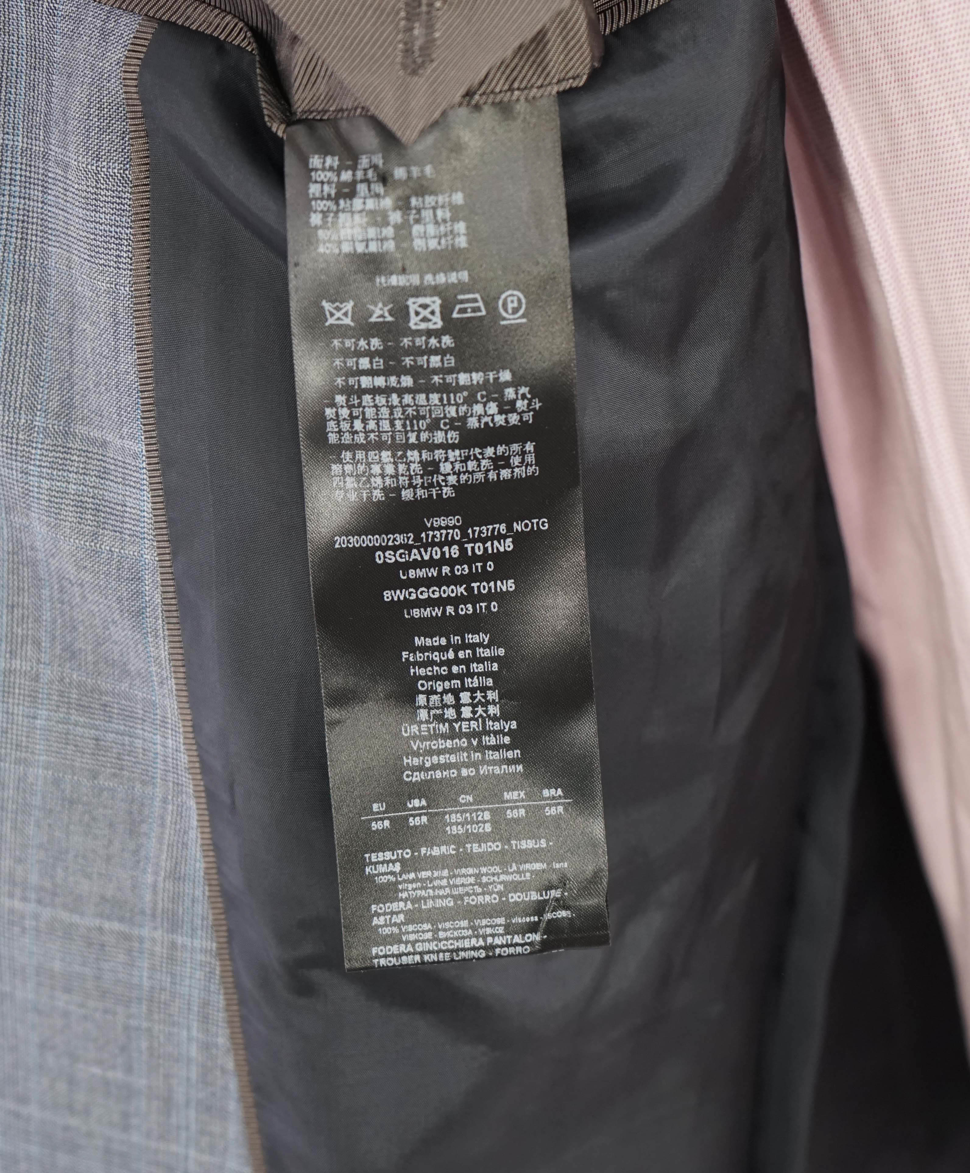 $3,795 GIORGIO ARMANI - "SOFT" Powder Baby Blue Notch Lapel SUPER 150's Suit - 46R