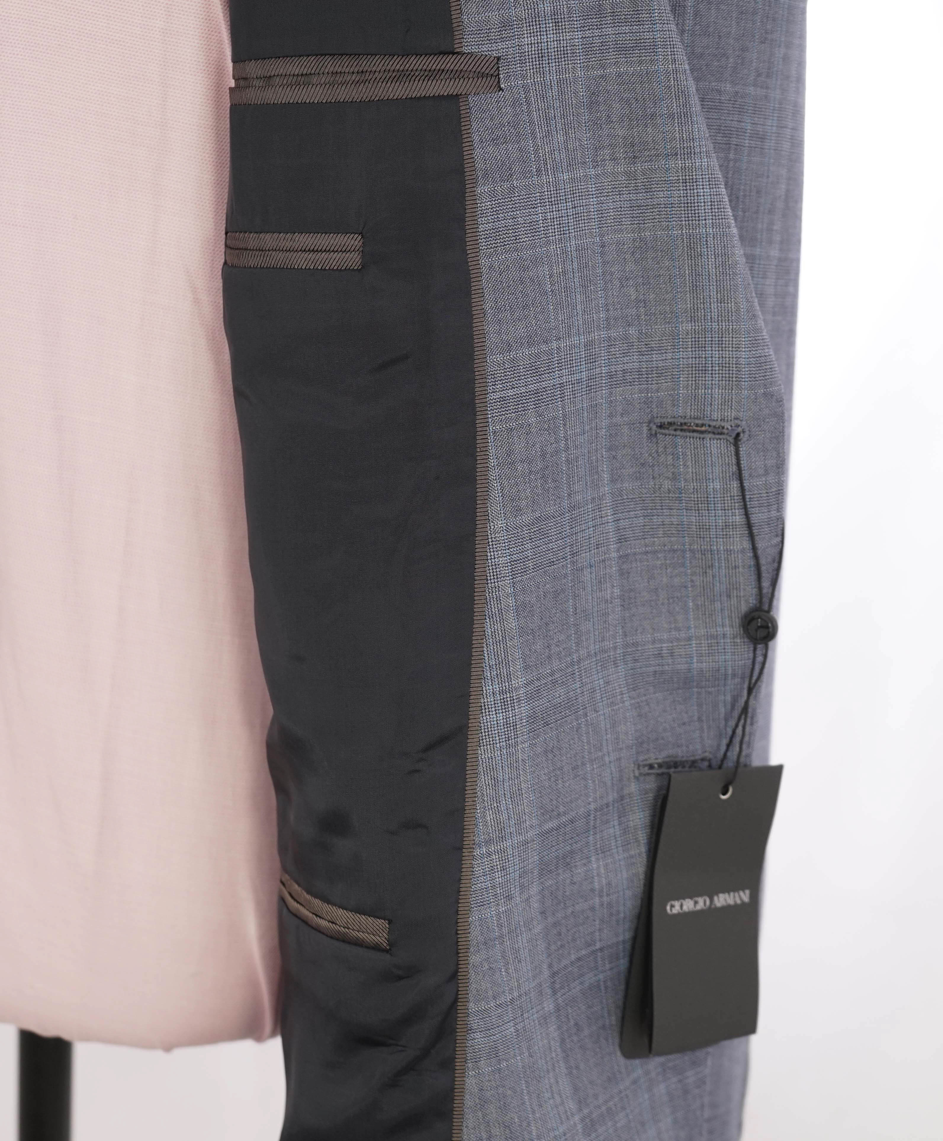 $3,795 GIORGIO ARMANI - "SOFT" Powder Baby Blue Notch Lapel SUPER 150's Suit - 46R