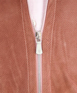 $2,495 ELEVENTY - SUEDE "Dusty Pink" Perforated Jacket Coat - 36R (XS)