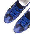 $750 SALVATORE FERRAGAMO - *BORG 5* Blue/Yellow Gancini Sneaker - 9.5 M US