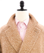 $2,995 ELEVENTY - WOOL/Linen Herringbone Camel Long Belted Coat- 40 (50EU)
