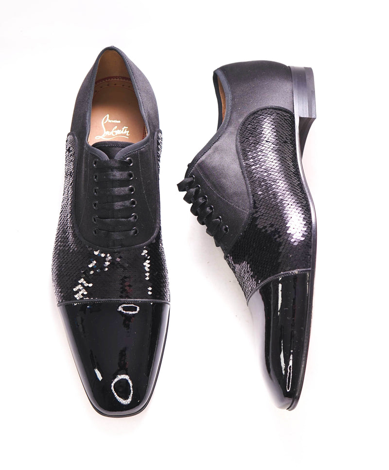 $1,050 CHRISTIAN LOUBOUTIN - *GREGGO ORLATO* Black Oxfords - 13 US (46)