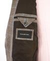 $2,595 ERMENEGILDO ZEGNA - WOOL/LINEN/SILK Brown Royal Weave Blazer - 46R