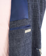 $2,195 CANALI - Medium Blue Heather WOOL/LINEN/SILK Textured 2-Piece Suit - 48R
