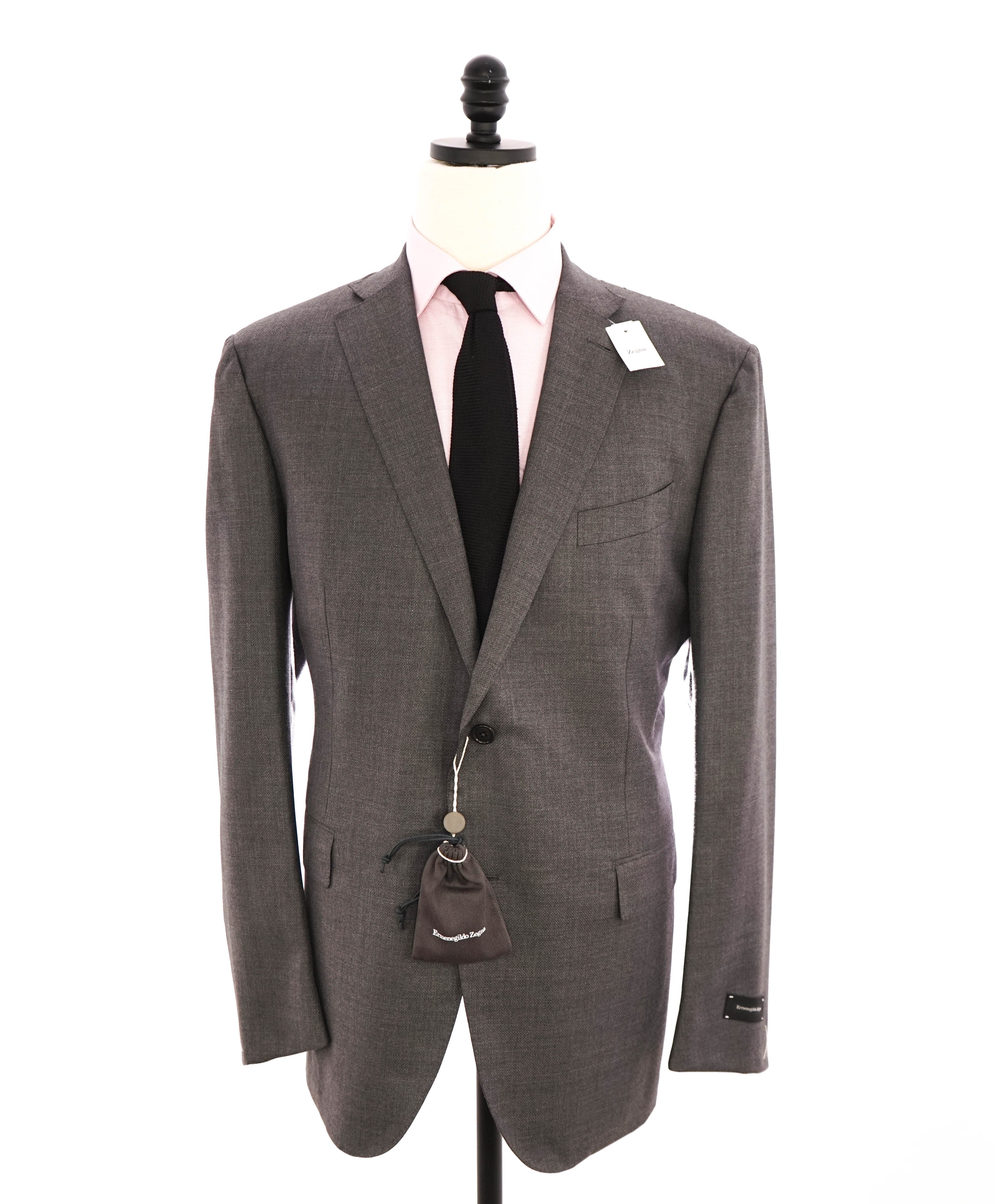 $3,295 ERMENEGILDO ZEGNA - Gray Royal Weave "10 POCKET" Blazer - 48R