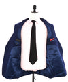 $1,298 SAKS FIFTH AVENUE - RED Trim Fit Mid Blue 2-Btn Suit - 44R 39W
