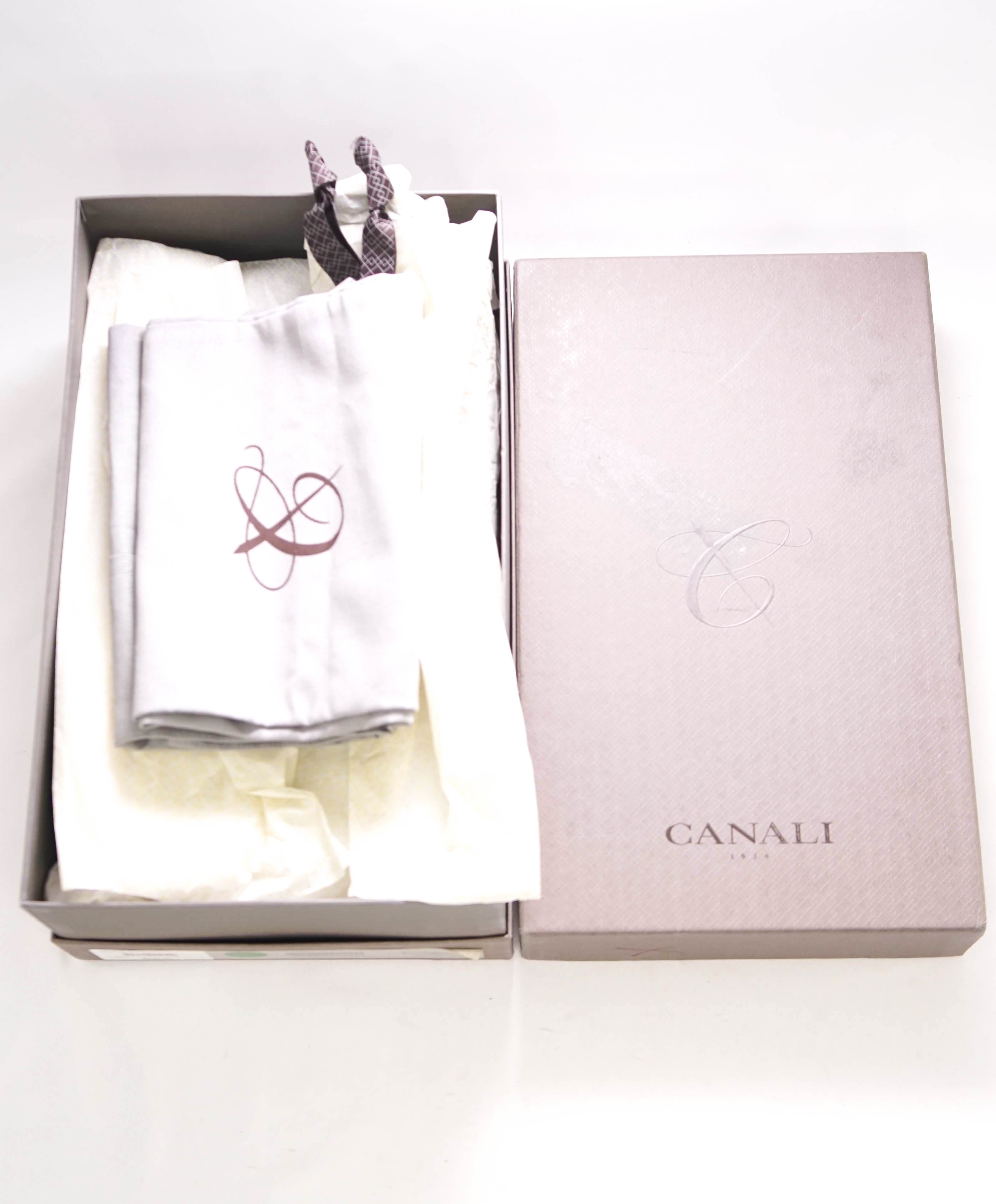 CANALI -  Hand Stitched Blue/White PREMIUM Leather Sneakers - 10 US (43EU)