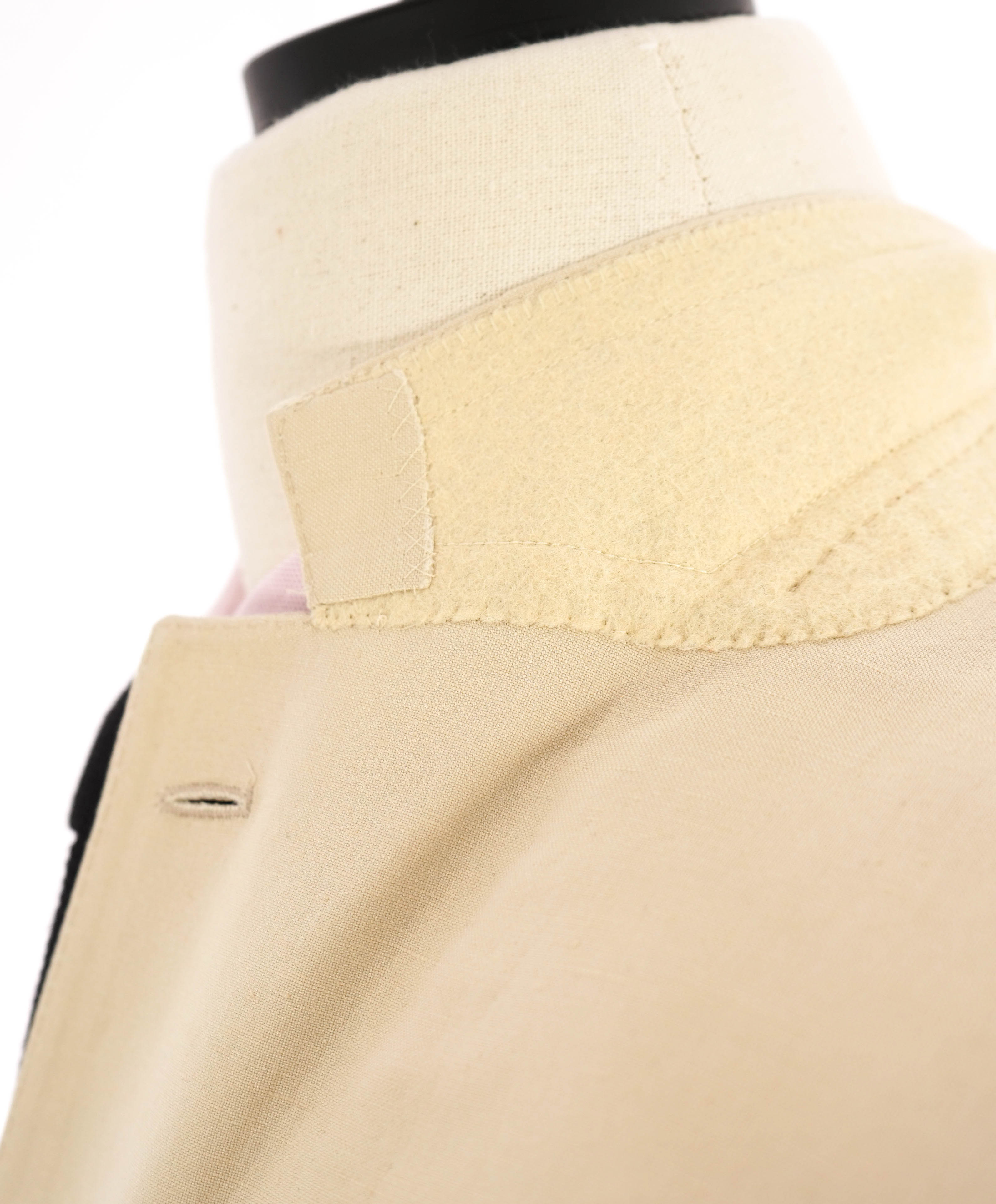 $2,695 RALPH LAUREN PURPLE LABEL - Ivory Linen Blend DAMAGED Blazer - 44R