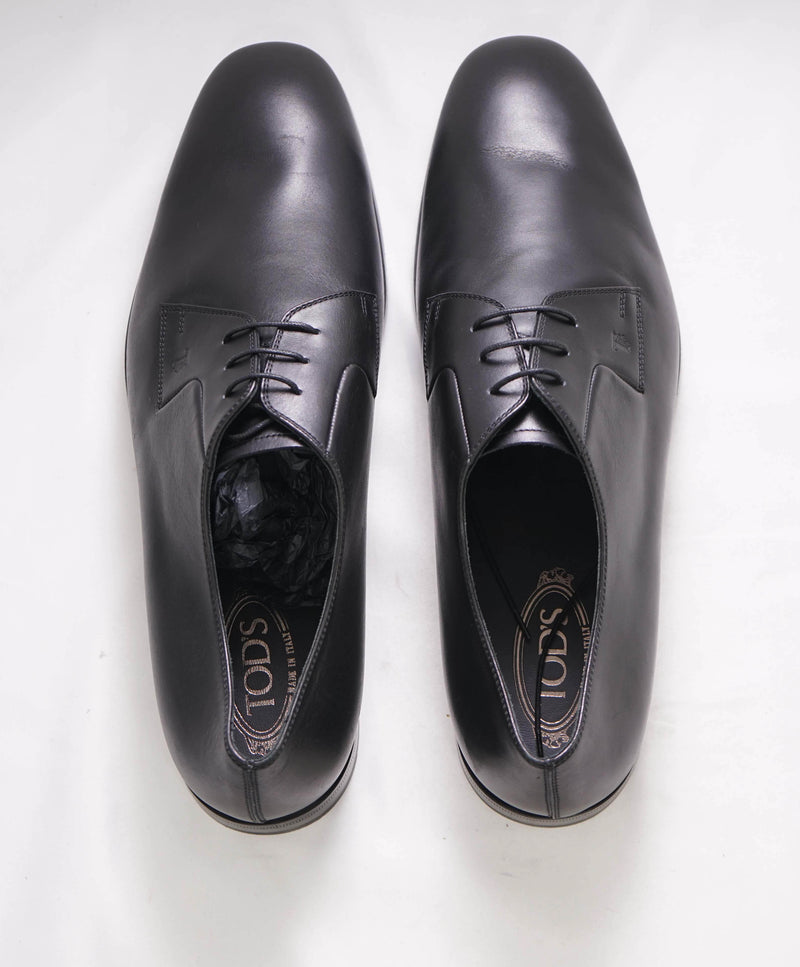 TOD’S - Solid Black Classic Lace-Up Oxfords - 13US (12 IT)