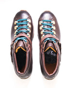 $1,495 SANTONI - "ST MORITZ" OLIMPIADI Brown Pebbled Leather Hiking Boot - 9.5 US (8.5 IT)
