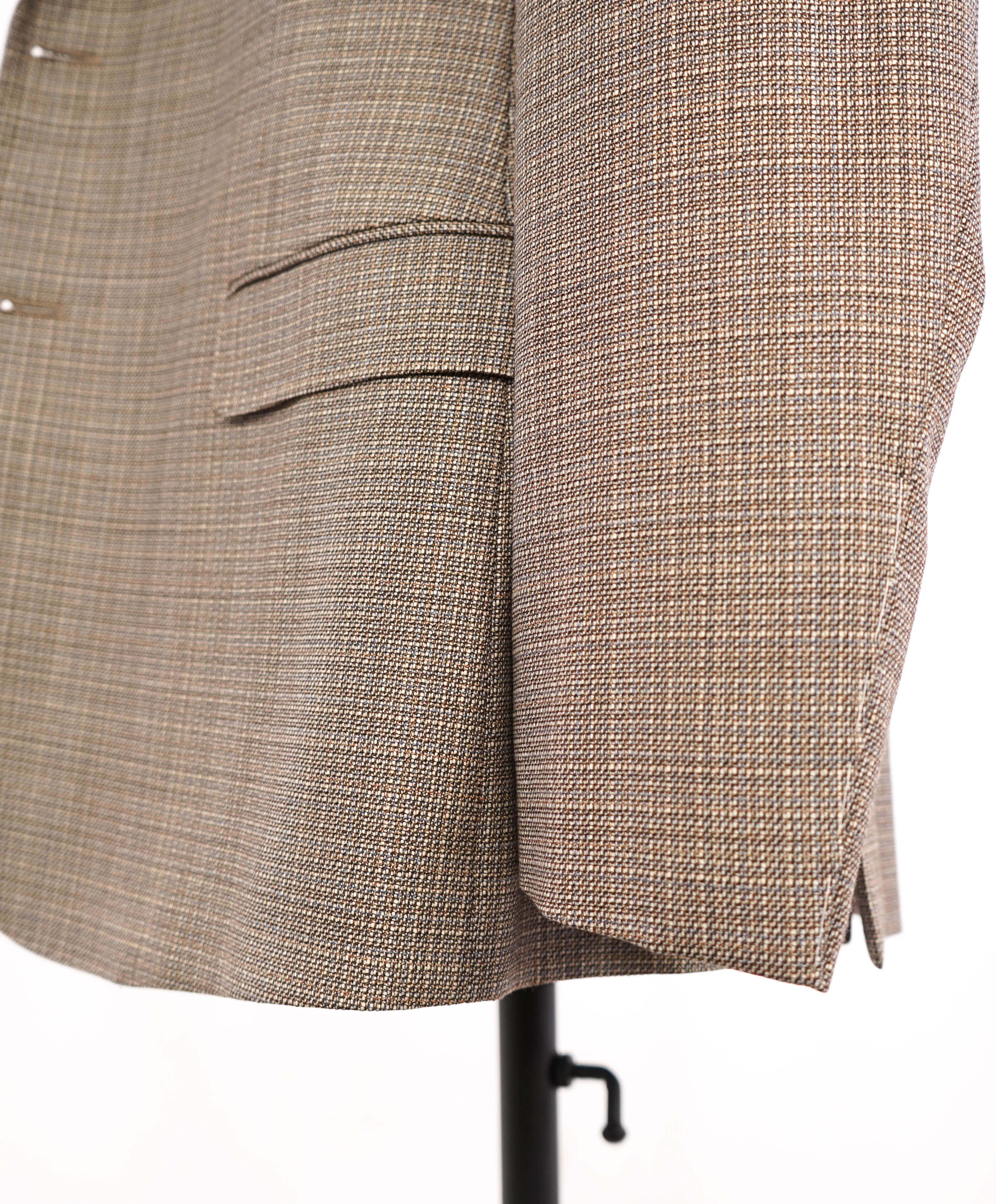$2,995 GIORGIO ARMANI - “SOFT” Brown Textured Oxford Weave Blazer - 40R