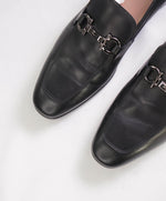$850 SALVATORE FERRAGAMO - “REE" Gancini Bit Loafer Black Leather - 9 US