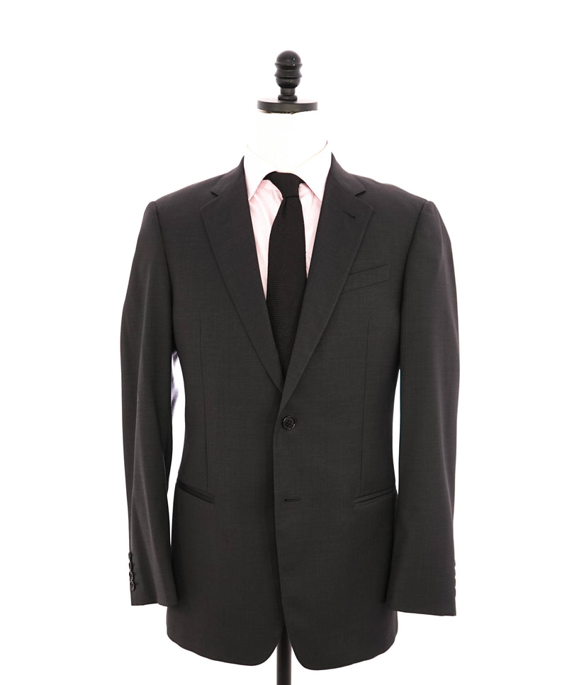 ARMANI COLLEZIONI - "Giorgio Line" Wool Textured Solid Gray Suit - 40R