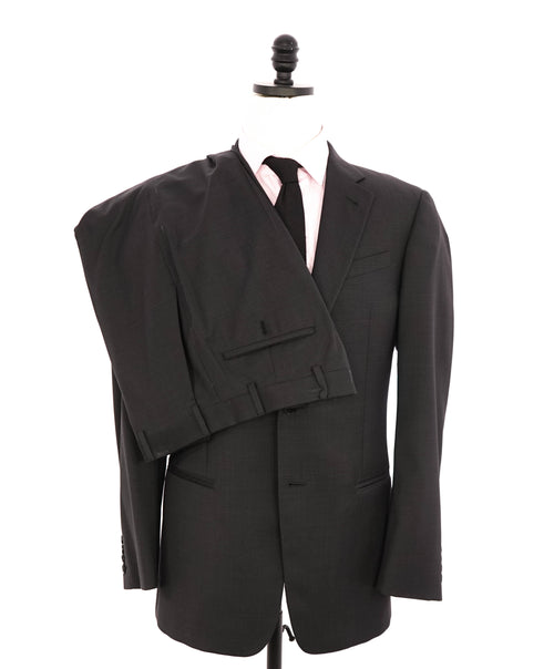 ARMANI COLLEZIONI - "Giorgio Line" Wool Textured Solid Gray Suit - 40R