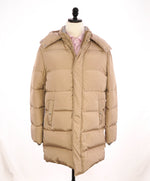 $2,545 ELEVENTY - Long NEUTRAL Padded Quilted Down Parka Coat - 40 (M)