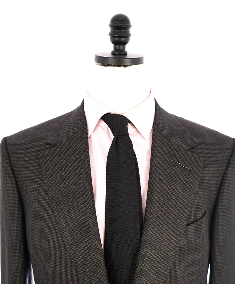 $5,970 TOM FORD - 2-Piece "SHELTON" WIDE NOTCH LAPEL Brown Check Suit - 42L (52EU)