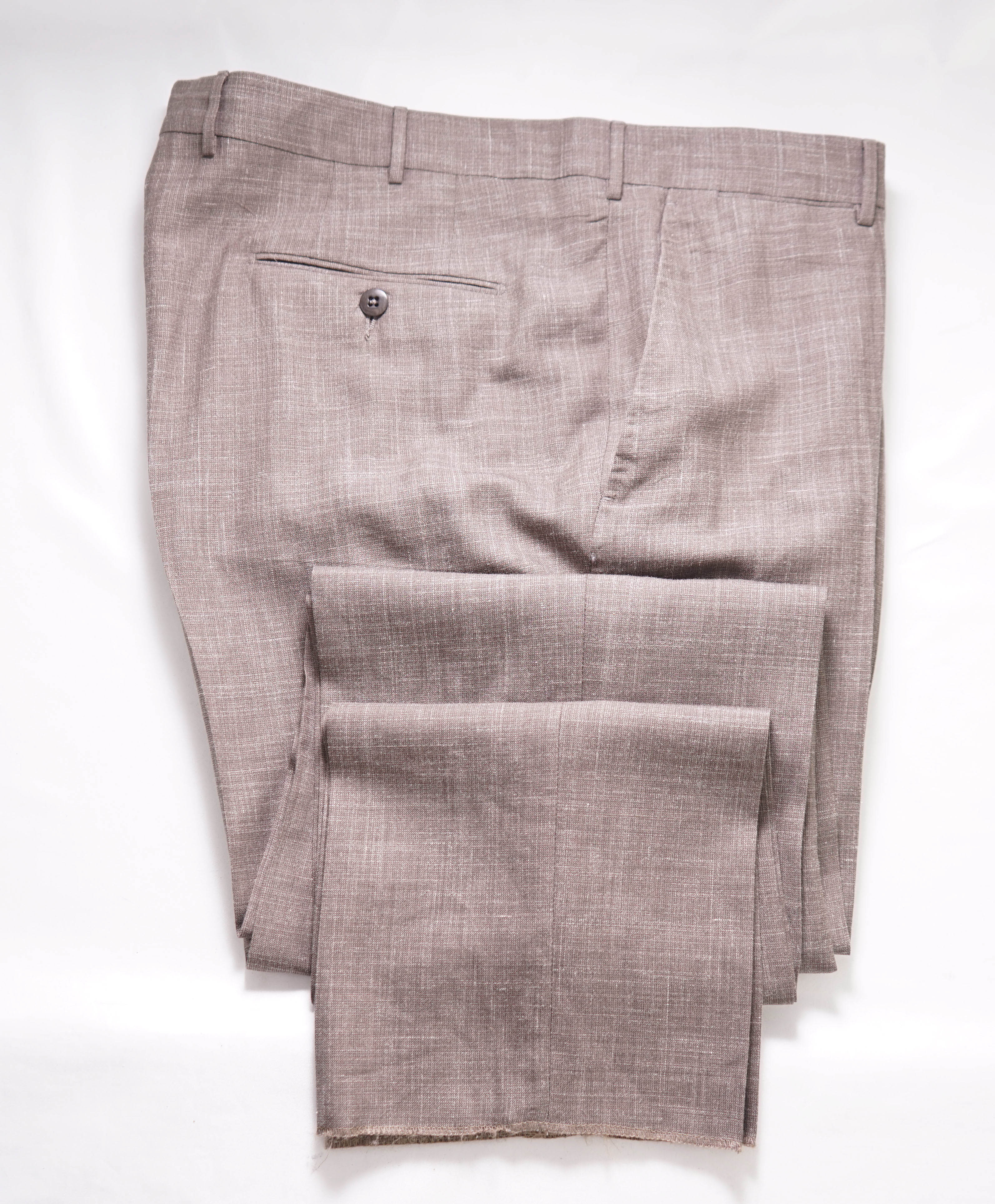 $750 ERMENEGILDO ZEGNA - "TROFEO SUMMER" Silk/Wool/Linen Dress Pants- 37W (54EU)