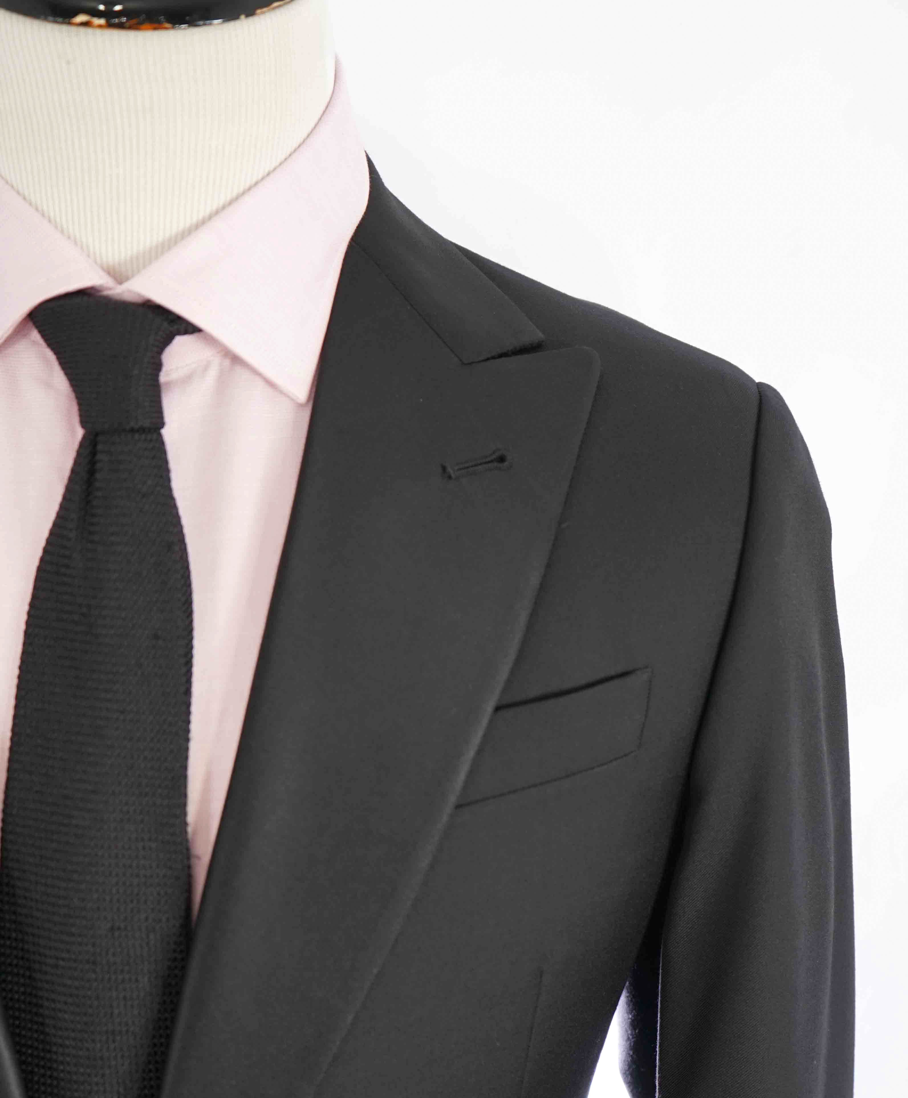 $1,995 EMPORIO ARMANI - “M LINE” 1-Btn Peak Lapel Tuxedo Suit - 44R