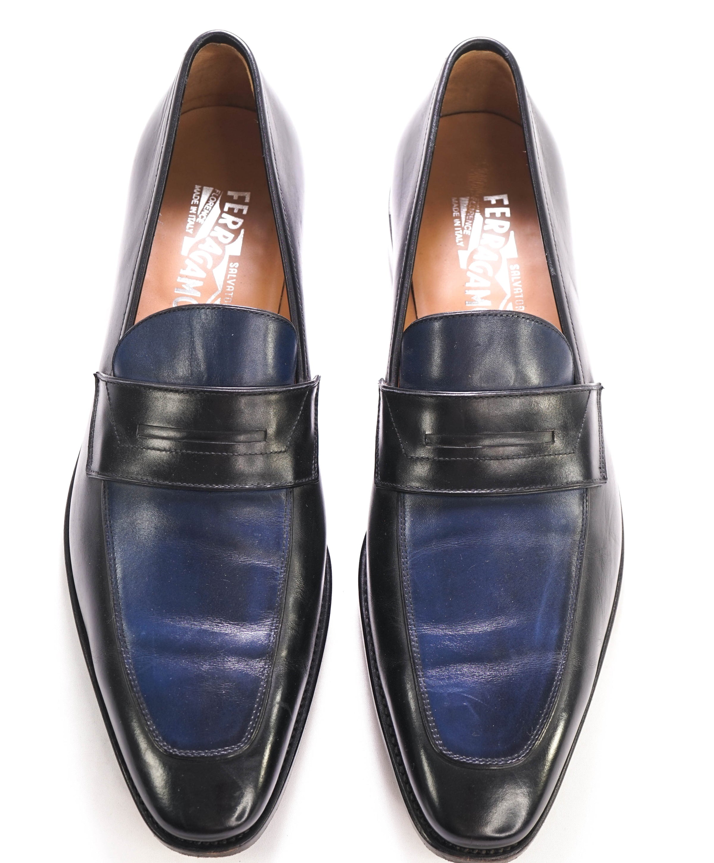 Salvatore ferragamo sale blue loafers