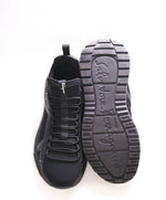 $750 SALVATORE FERRAGAMO - *SHIRO* Black Gancini Neoprene Sneaker - 9 M US