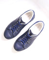 $750 SALVATORE FERRAGAMO - Blue Navy Gancini Embossed Logo Sneaker - 8M US