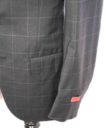 $3,750 ISAIA - Gray Windowpane "160's" *CLOSET STAPLE* Coral Pin Suit - 40R