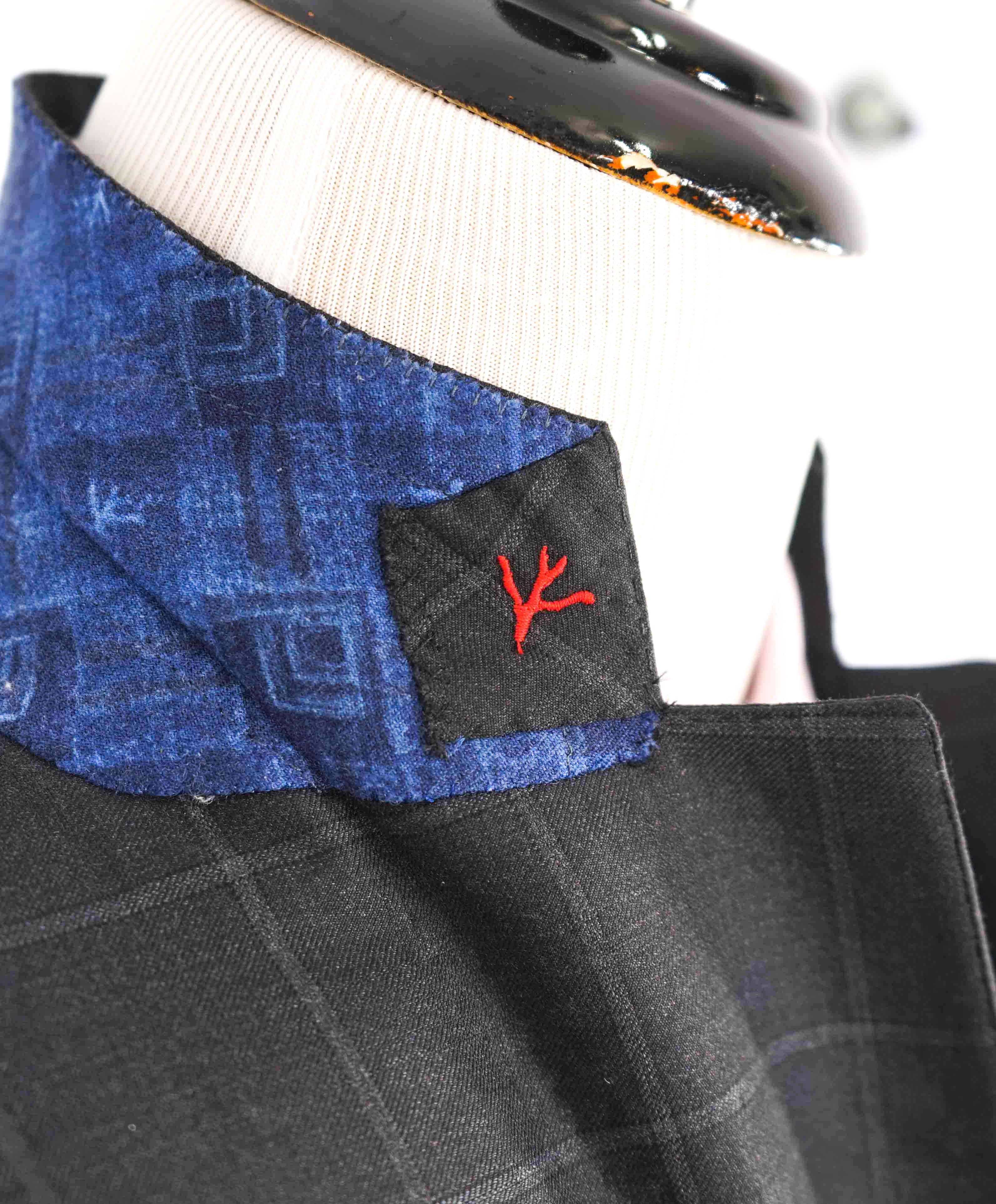 $3,750 ISAIA - Gray Windowpane "160's" *CLOSET STAPLE* Coral Pin Suit - 40R