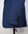 $1,595 EMPORIO ARMANI- Blue *G lIne* Cobalt Check Wool Blazer - 42R