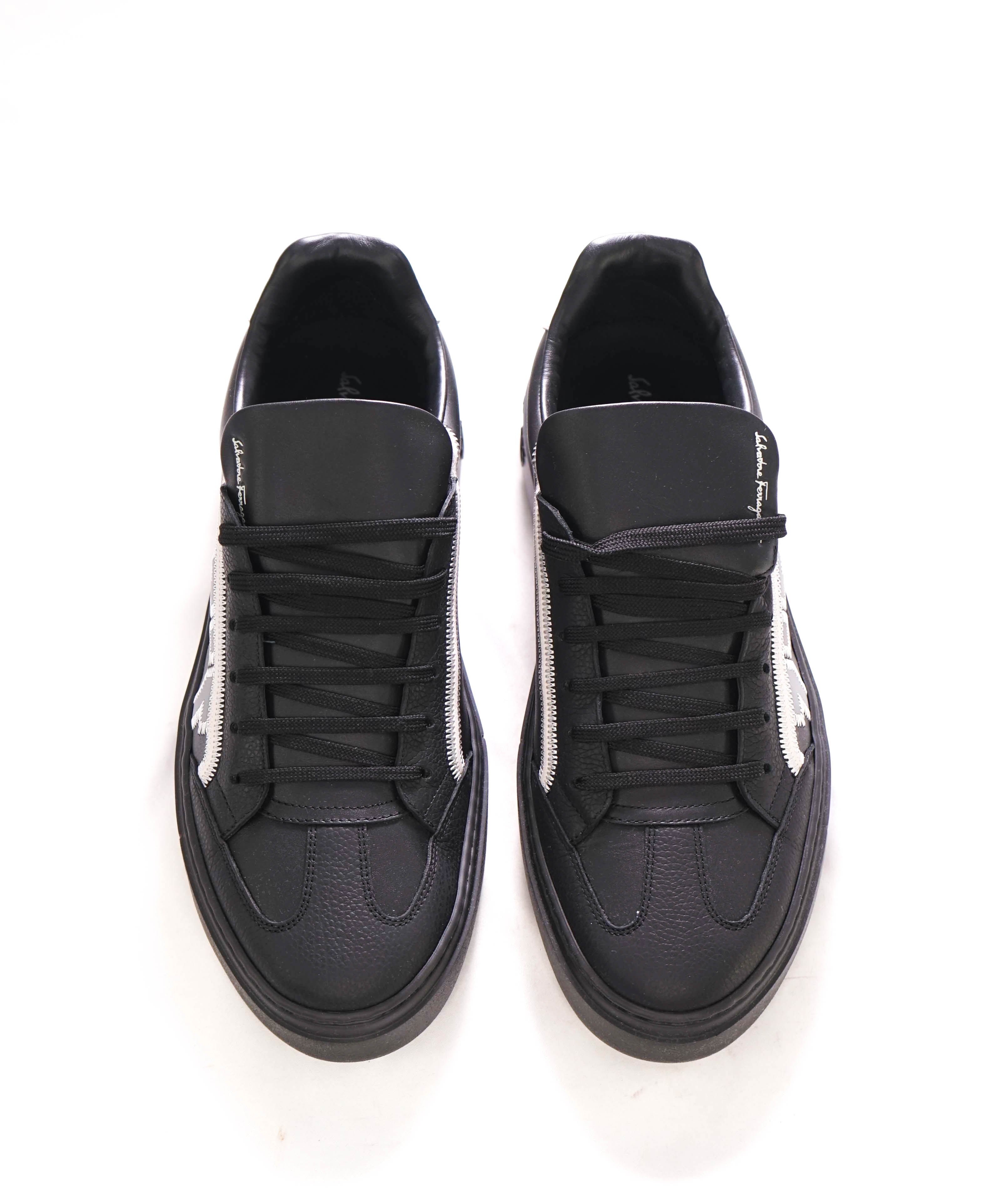 $795 SALVATORE FERRAGAMO - *BORG 5* Black Gancini Sneaker - 10 M US