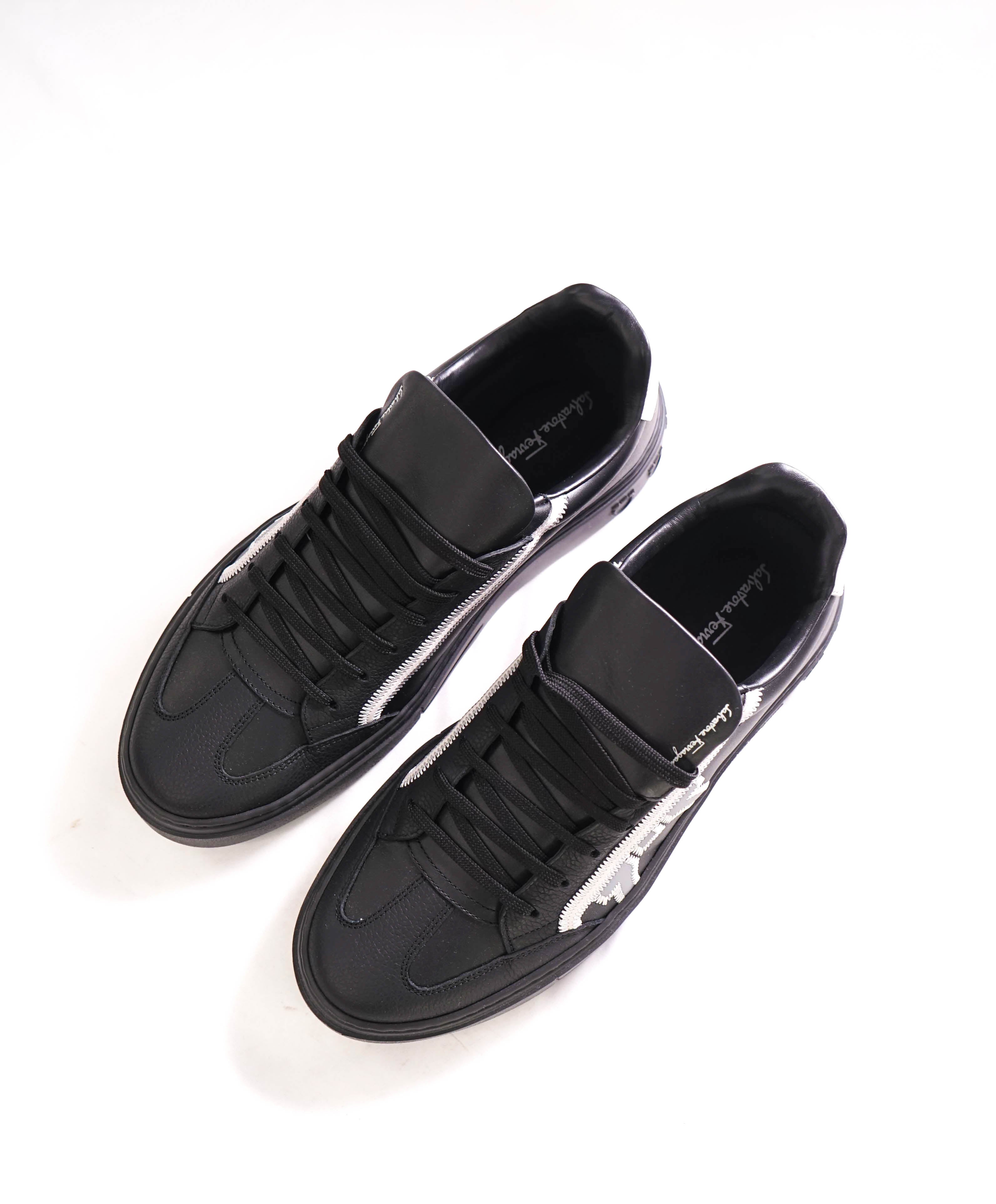 $795 SALVATORE FERRAGAMO - *BORG 5* Black Gancini Sneaker - 10 M US
